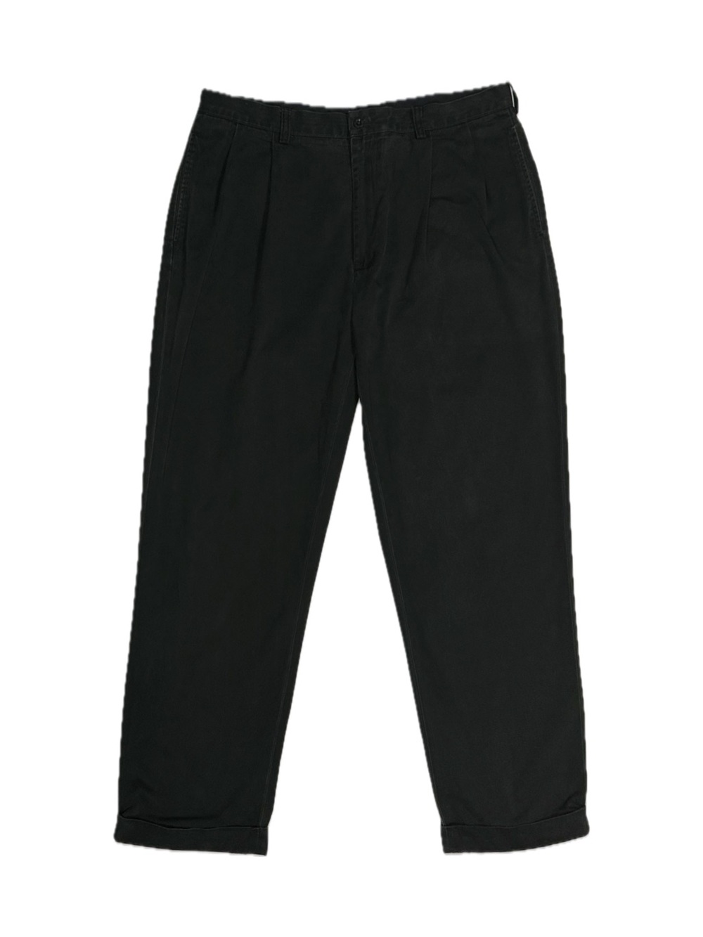 Vtg Polo Ralph Lauren Hammond Black Pleated Canvas Chino Pants Mens W38 I32
